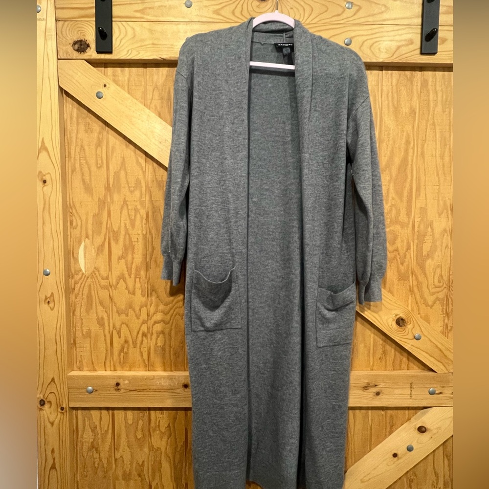 Express Women's Gray Open Front Cardigan